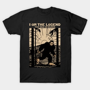 Bigfoot Silence Walk in the Forest T-Shirt